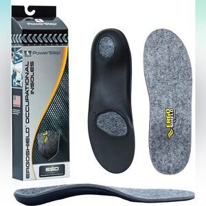 Powerstep Men’s ErgoShield ESD Occupational Insoles, Grey Size 11-11.5 NEW